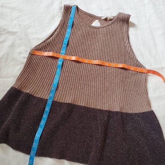 Moth Anthropologie Riella Pink Purple Shimmer Tank L - Picture 3 of 12